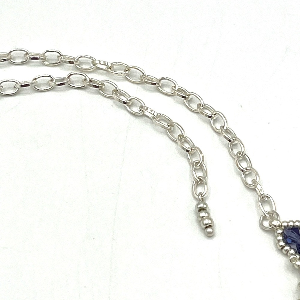 HAND CRAFTED Crystal Butterfly Necklace with Silver Chain - Picture 10 of 10